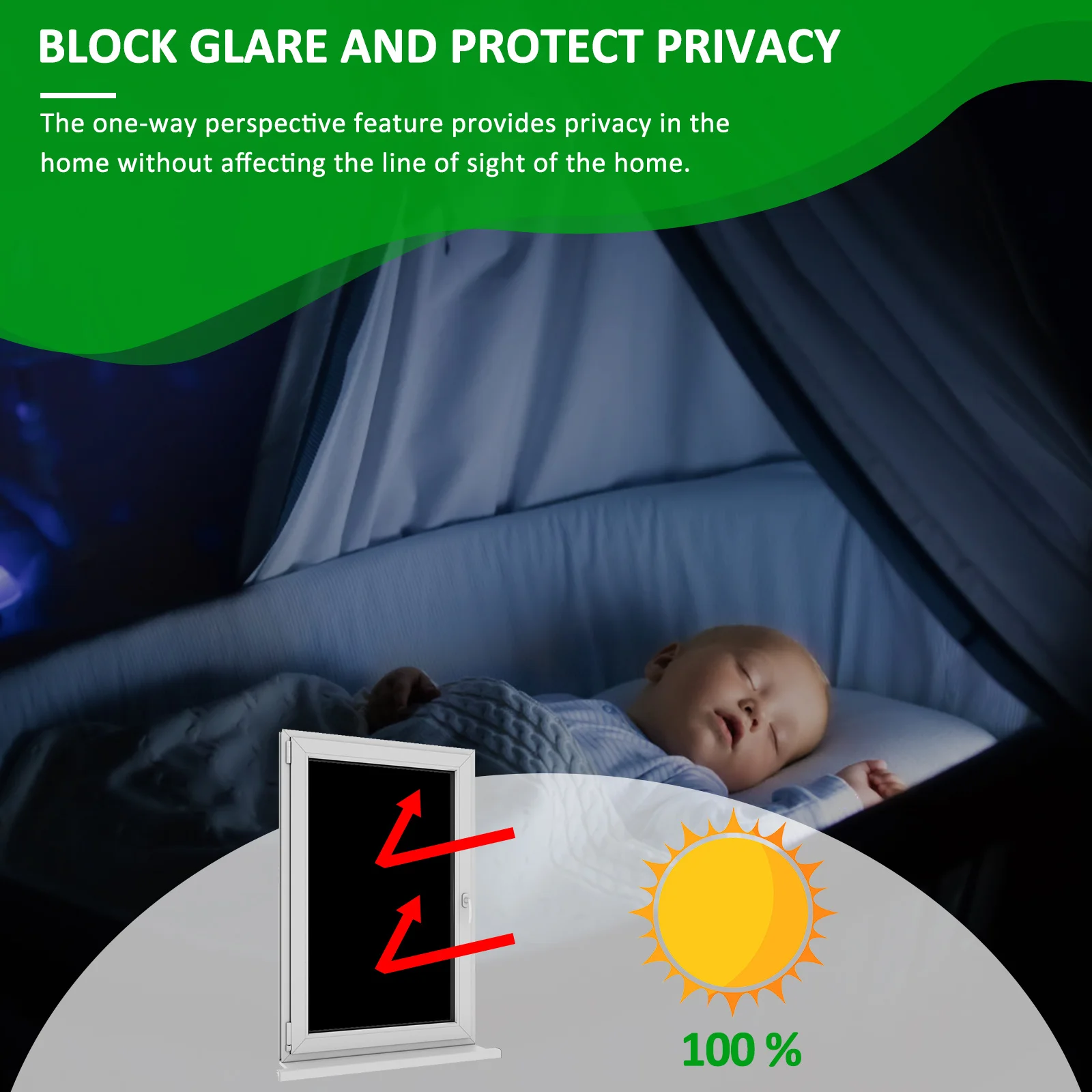 

Light-Shielding Window Film 50Cm Pet Uv Protection Scratch-Resistant No Glue One Way Privacy Tint For Home Decor Plastic Sun