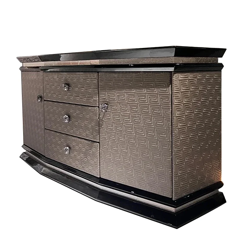 

Italian light luxury solid wood dining side cabinet, drawer storage cabinet, high-end furniture