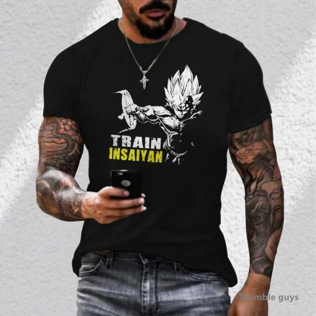 2026 Herren Cooles Bedrucktes Dragon Ball T-Shirt Goku Kakarot Vegeta T-Shirt Super Saiyan Sommer-Oberteil