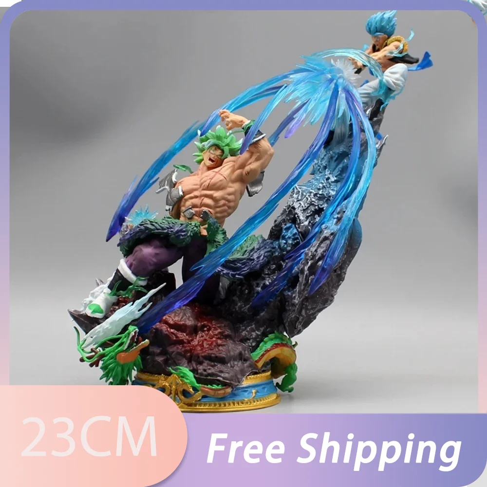 

dragon ball Figures Broly Vs Gogeta Anime Figure 23cm Broly Figure Model Pvc Statue Dolls Collection Toy Decoration Toy Kid Gift