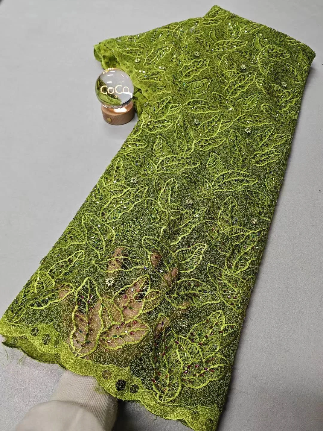 

Африканский нигерийский 2025 блесток для свадебного платья, шифоновый тюль, кружевная ткань, высокое качество, вечерние гипюровые шитья, хлопок, 5 ярдов, XL140