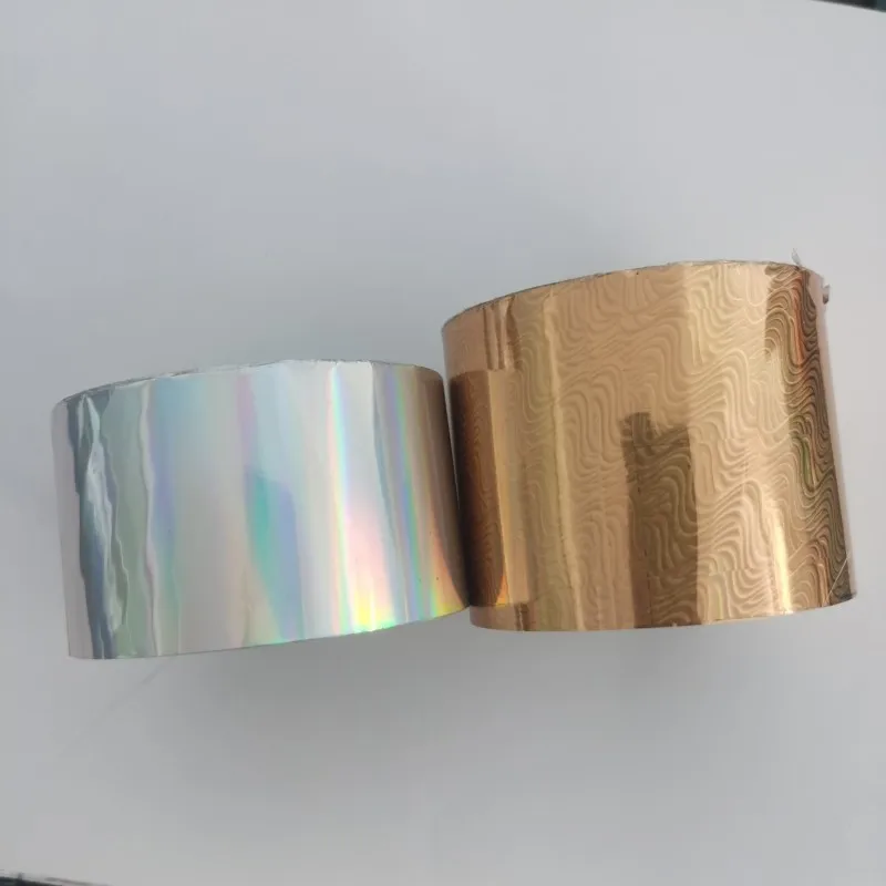 2rolls Samples hot stamping foil holographic foil hot press on paper or plastic meterials heat transfer film smaller roll