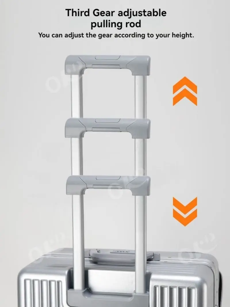 Vorne öffnender Aluminiumrahmen, großes Fassungsvermögen, Anti-Drop-Gepäckfach, 20-Zoll-Universalrad, Zugstangenbox, 61 cm, Herren und