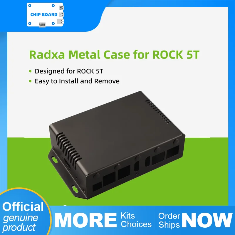 

Radxa Metal Case for ROCK 5T Not Support HDMI IN Aluminum Enclosure Cooling Heatsink