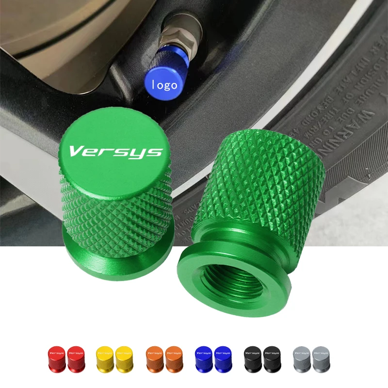 

For Kawasaki Versys 300 650 1000 X300 2008 - 2023 Motorcycle Accessories CNC Aluminum Tire Valve Air Port Stem Cover Cap Plug