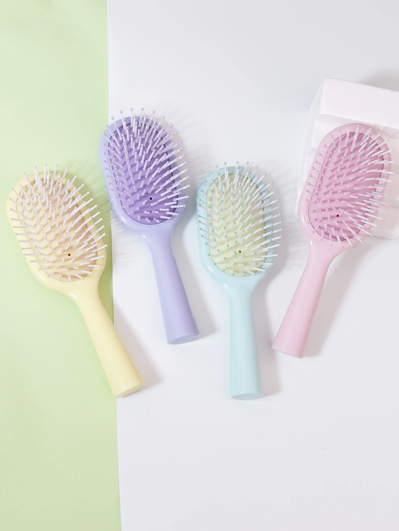 handle portable scalp massage hair comb brush cute cartoon air cushion comb girl's hair care tool Special for real hair wigs