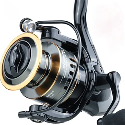 Fishing Reel HE7000 Spinning Reel Max Drag 10kg 5.2:1 High Speed Metal Spool Spinning Reel Carp Reel Fishing Accessories HE500