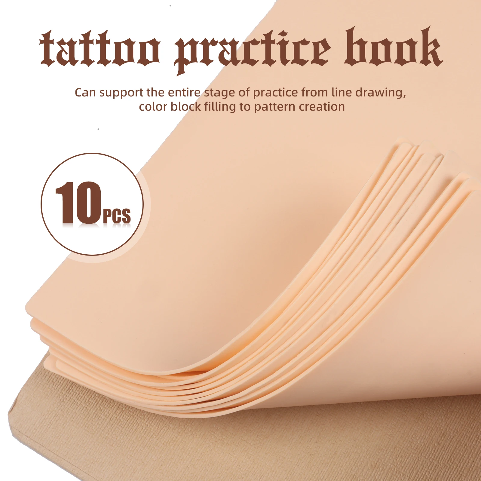 

DQFART 1MM Blank Tattoo Practice Skin Book Permanent Makeup Accessories for Beginners and Experienced Artists