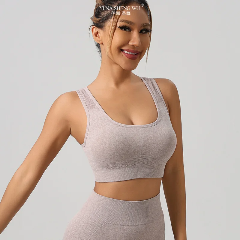 Women Sport Bras Yoga Shirt Fitness Running Vest Underwear Padded Bra Crop Sports Workout Top Wireless Push Up Brassiere New image 5