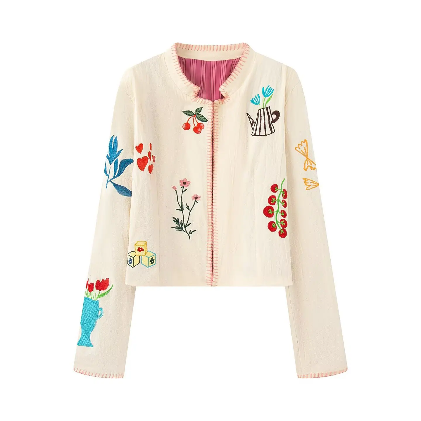 

Женская декоративная куртка с длинным рукавом и вышивкой, бейсбольная форма, верхняя одежда, осенняя мода, европейский и американский стиль