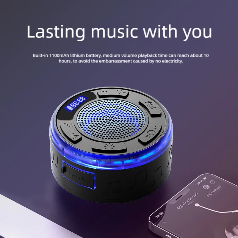Wireless bluetooth audio 6 waterproof portable outdoor household all-in-one high sound quality long life with ambient light
