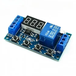 Ciclo de Automação Delay Timer Controle Off Switch, Delay Time Relay, Suporte Micro USB, Display LED, 5V, DC, 6-30V, 6V, 9V, 12V, 24V, 1 PC