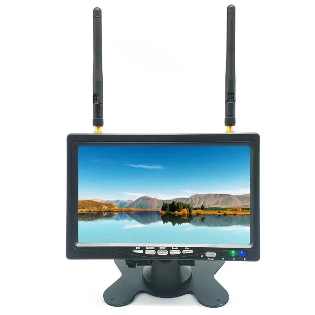 

7 inch FPV 8CH IPS High-definition Bright Monitor 1024*600 Resolution For RC Drone Airplane Long Range With Antennas Quadcopter