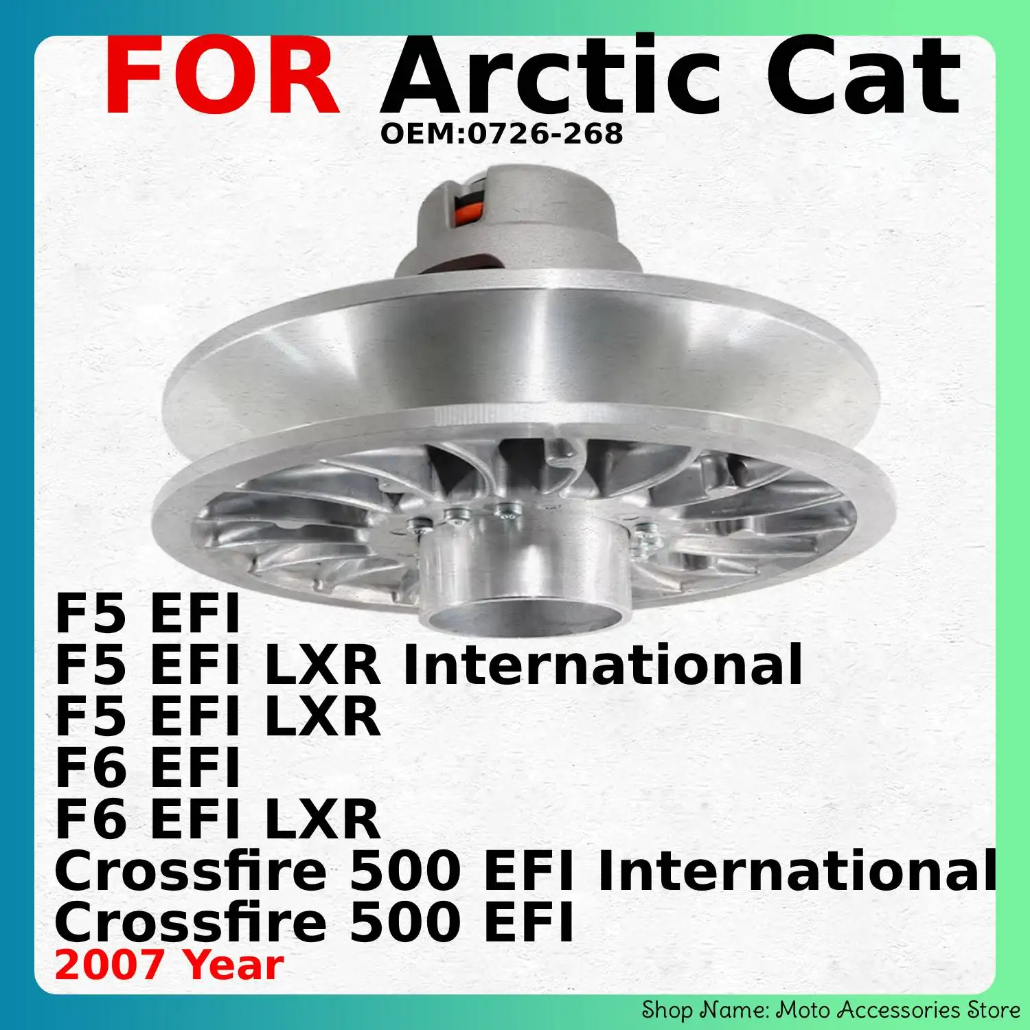 Secondary Driven Clutch Assembly For Arctic Cat Crossfire 500 EFI F5 F6 EFI LXR 2007 Snowmobile Drive Pulley Component 0726-268