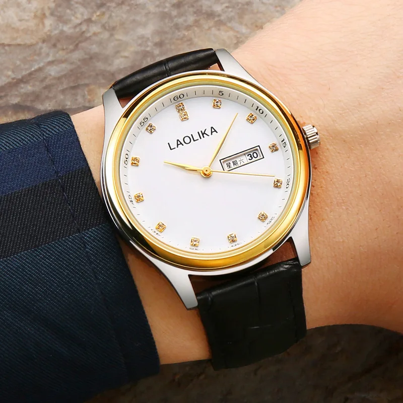 Orologi da uomo di moda Orologio da polso analogico al quarzo di marca superiore di lusso per uomo Cinturino in pelle Orologio da uomo d'affari casual Reloj Hombre