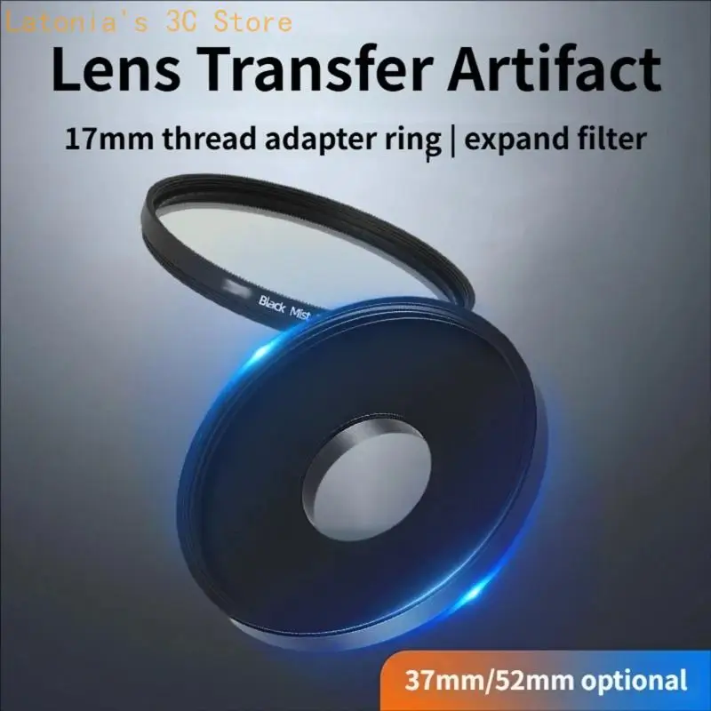 Präzise gefertigter 17-mm-Objektivadapter aus massivem Aluminium, der Objektiv in ein Standardfiltergewinde umwandelt – Detail 10