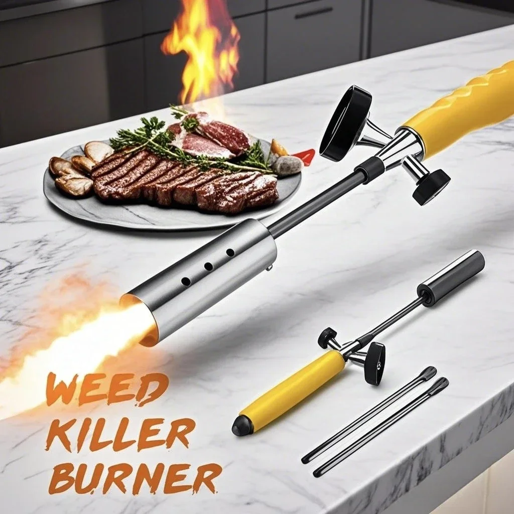 Metal Flame Gun Gas Burner Torch Butane Burner Outdoor Camping BBQ Lighter Flamethrower Welding Equipment Kitchen Fire Starter
