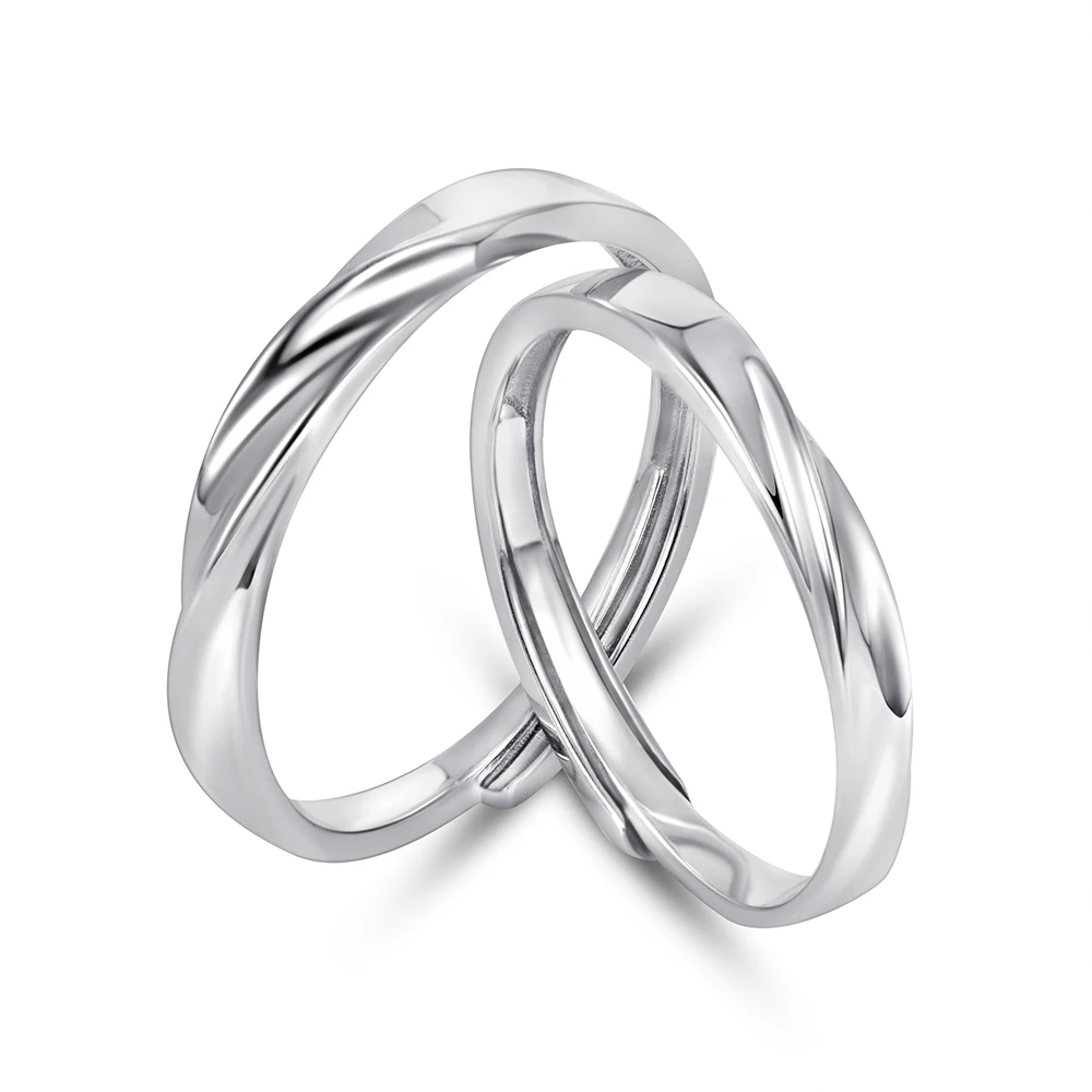

925 Sterling Silver Trendy Love Band Ring Women Hollow Caved Couple Rhodium Plating Platinum Material Letter Weddings CMA