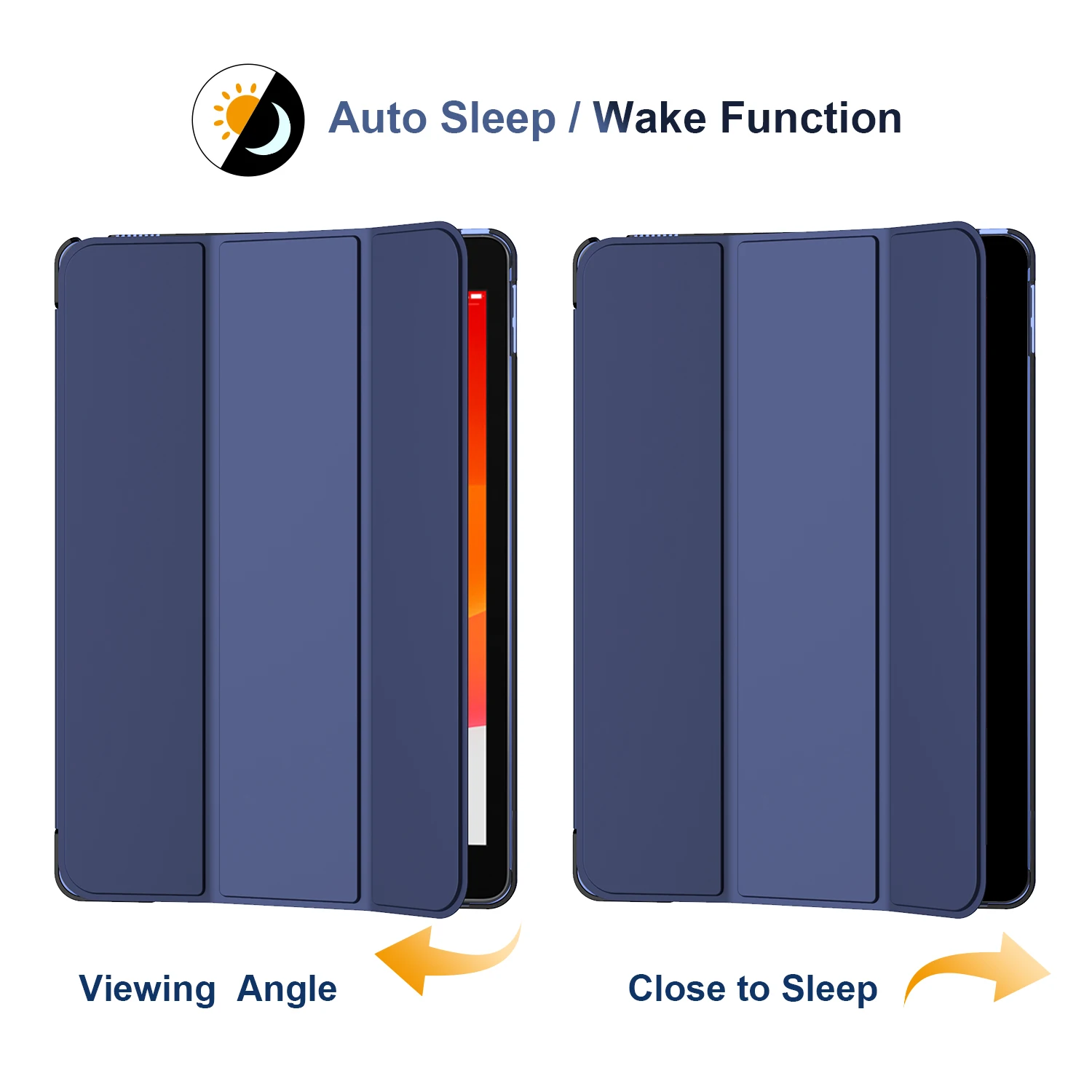 iPad 10.2インチケース iPad 第9世代 2021/ iPad 第8世代 2020/ iPad 第7世代 /Pro10.5インチ /Air 3ケース、スリムハードバックスマートカバー