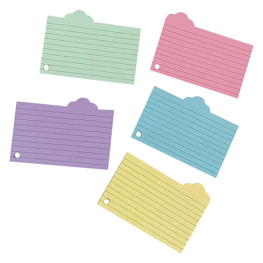 

125 Sheets Cloud Index Unique Shape Memo Reminder Book Smooth Writing Paper Study Essentials Note Cards for Task