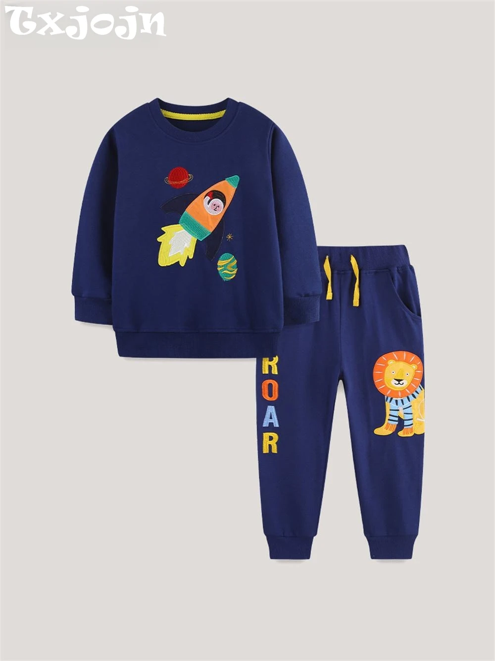

Hot Sale Children's 2-pack Hoodies Set Toddler Cartoon Print Pullover For Christmas Halloween Kids Comfortable Sportswear 2-7Y