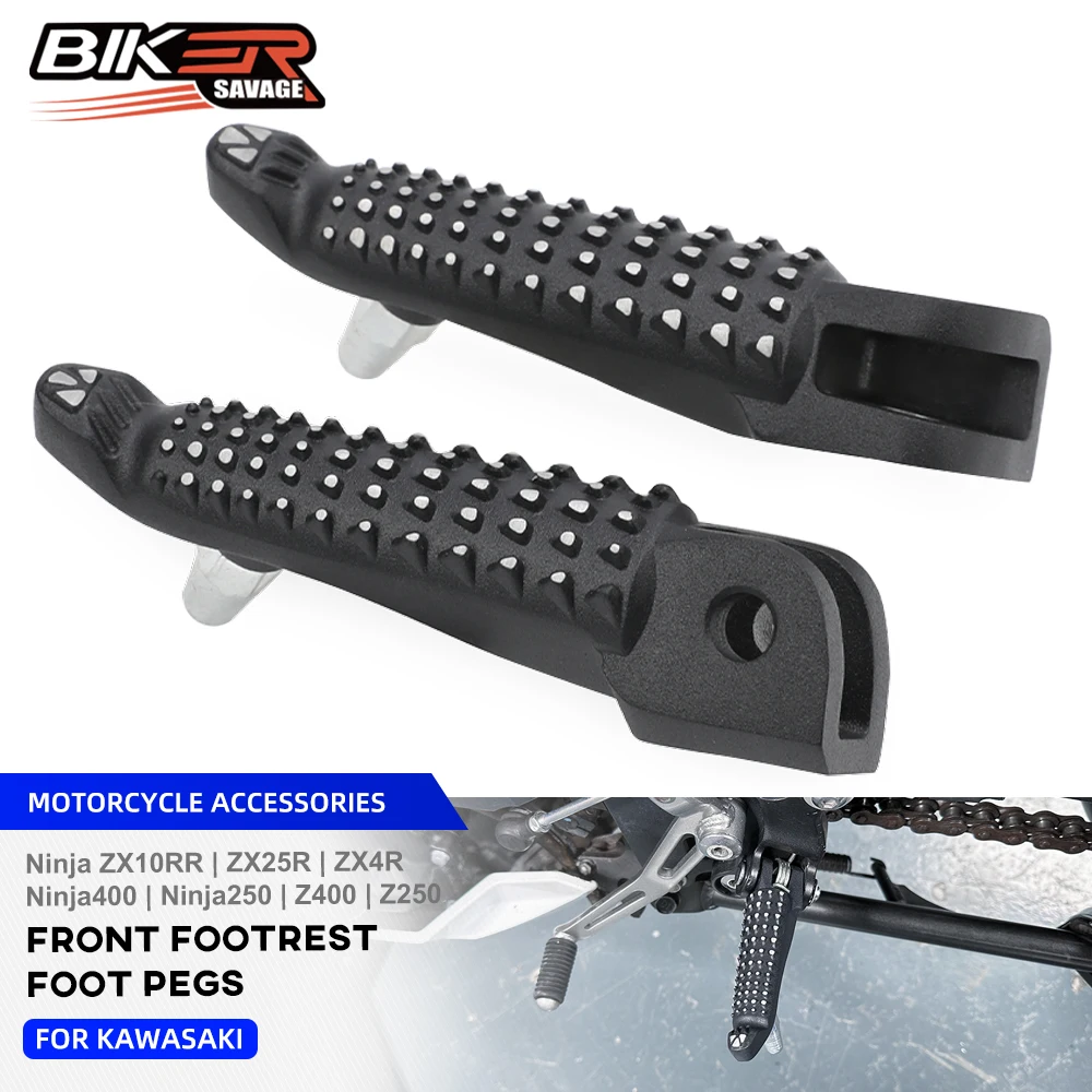 

Подножки для Кавасаки Ninja 250, 400 дюйма, зеркальная фотовспышка Z250 Z400, мотоциклетный водитель, пассажирская Передняя Задняя педаль Ninja Z