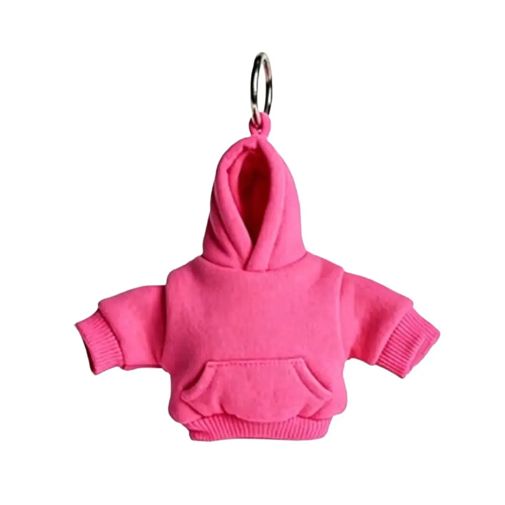 Soft Squeeze Mini Hoodie Keychain Elastic Soft Portable Squeeze Fidget Toy Hoodie Design Squeezable Decompression Ornament