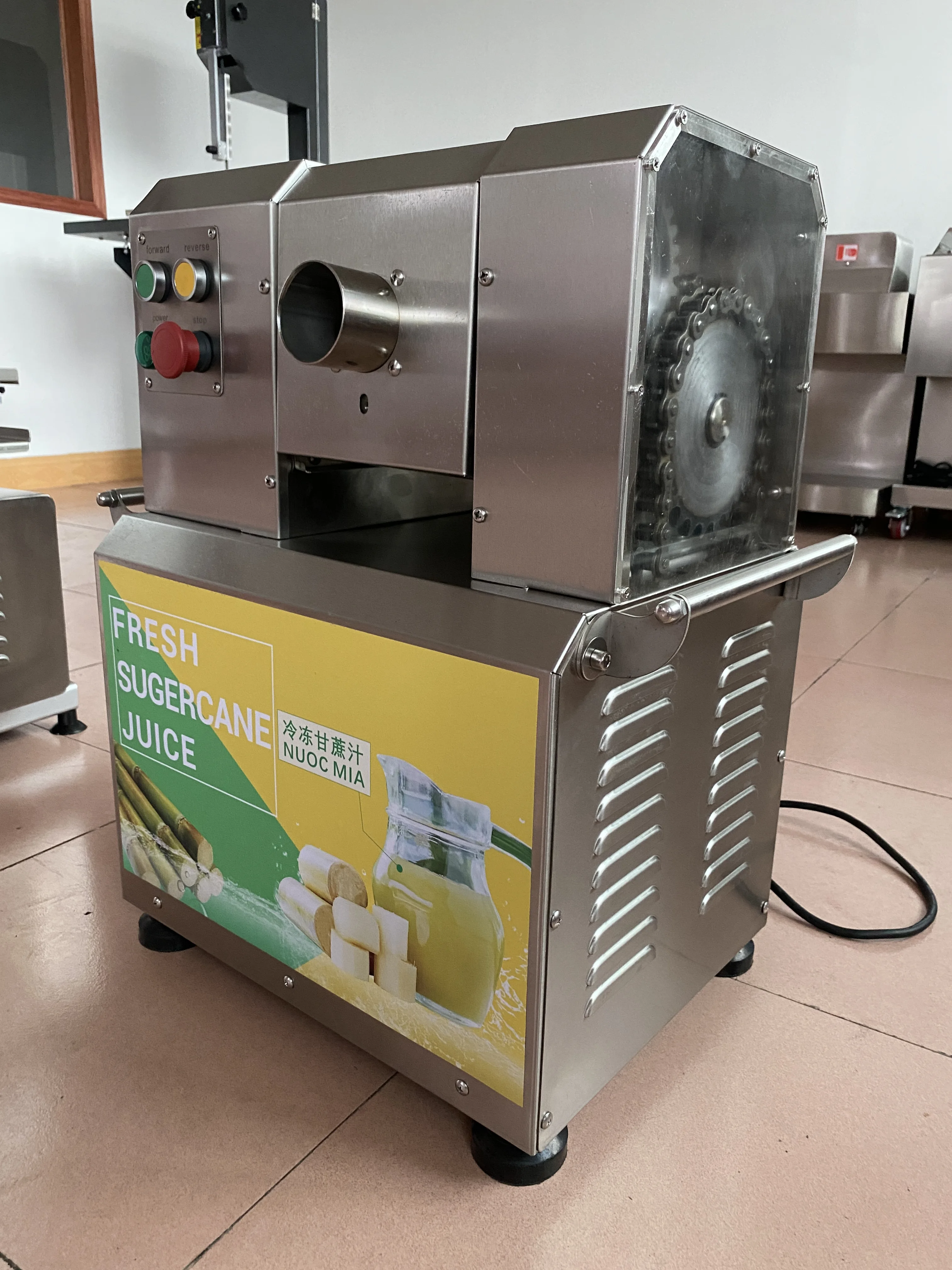 Mesin Juicer tebu elektrik vertikal, mesin jus tebu