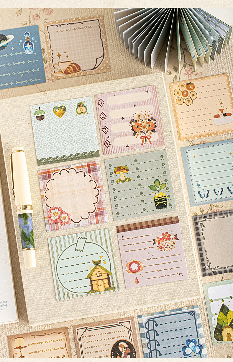 Journal GO 30 Seiten Collage-Stickerbuch Sugar Wrap Dream Vintage Girl House Label Landschaftsmaterial Kreatives Journal-Schreibwarenset – Detail 9