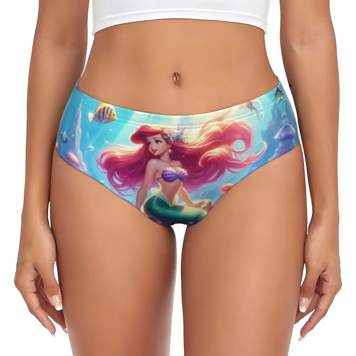 

Custom New Ariel Princess Brief Panties Women Comfort Stretch Underwear