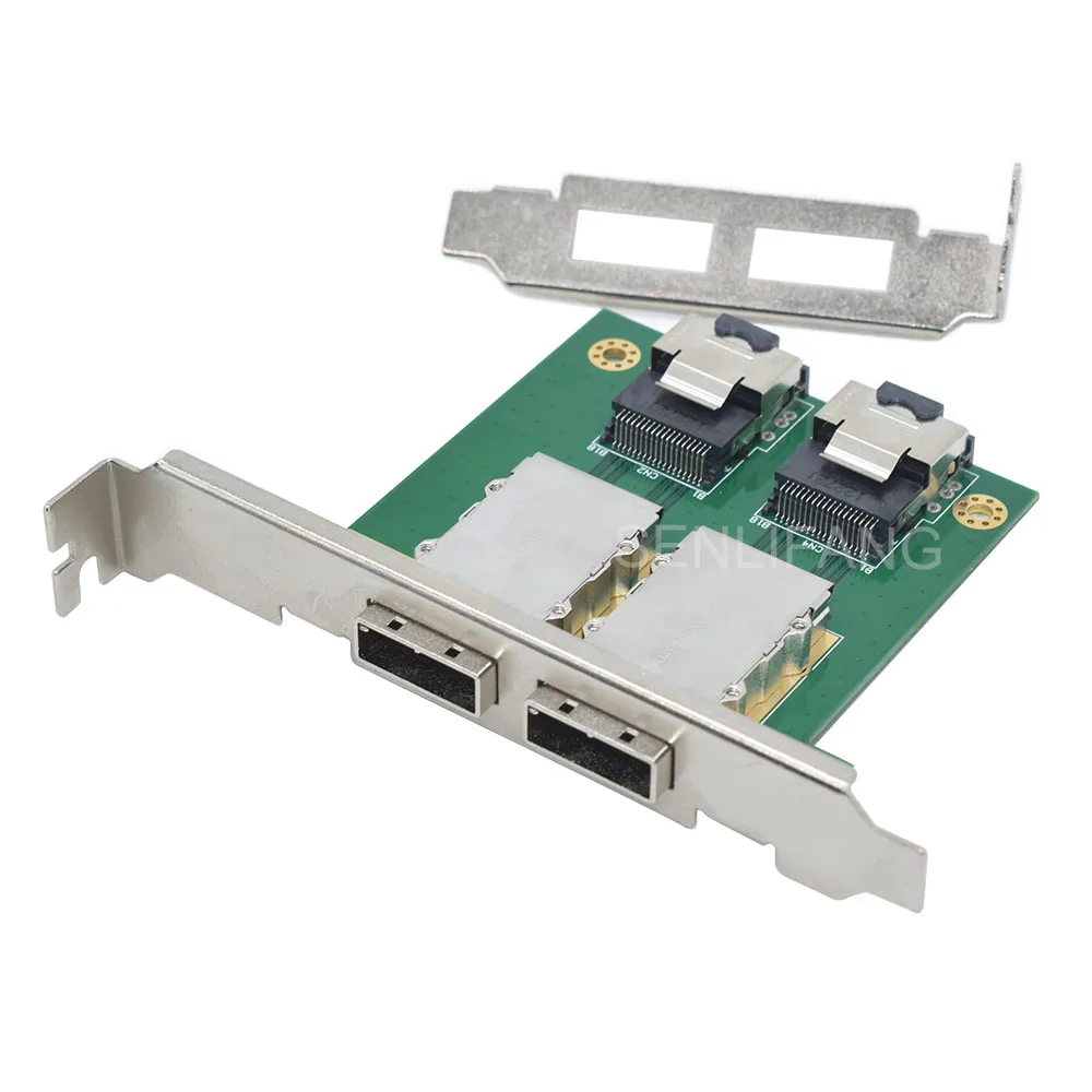 Internal SFF-8087 SAS 36P To Dual Port External HD SFF-8088 Test OK Mini SAS Card Adapter