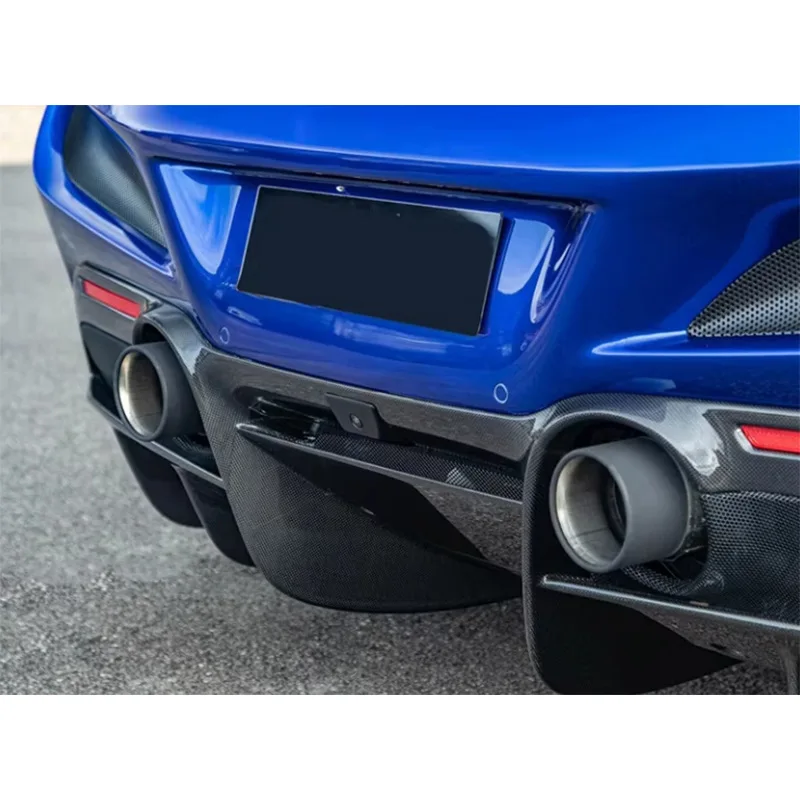

Fengxuan For Ferrari F8 (2014-2021) Fiberglass Carbon Fiber Rear Bumper Lip Spoiler