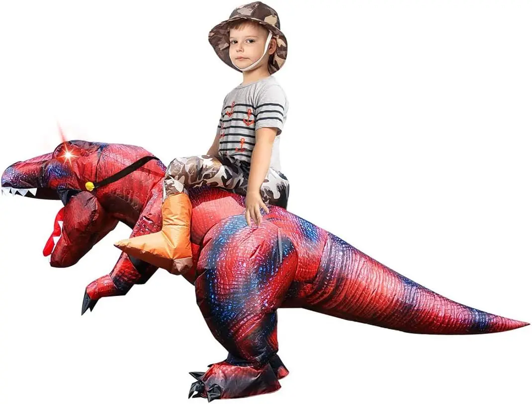 Party Decorations Inflatable Dinosaur Costume Halloween Blow-up Cosplay for Boys and Girls