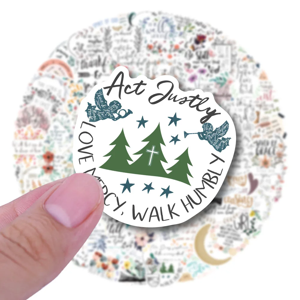 100 pièces Bible dessin animé Graffiti autocollant créatif Scrapbook voiture cahier planche à roulettes étanche téléphone ordinateur portable bricolage décalcomanie décor autocollant