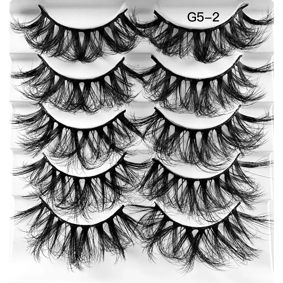 Nuovo 5 paia 8-16mm Faux 3D ciglia di visone Bulk Wispy Natural visone Extension ciglia all'ingrosso ciglia finte naturali Cilios