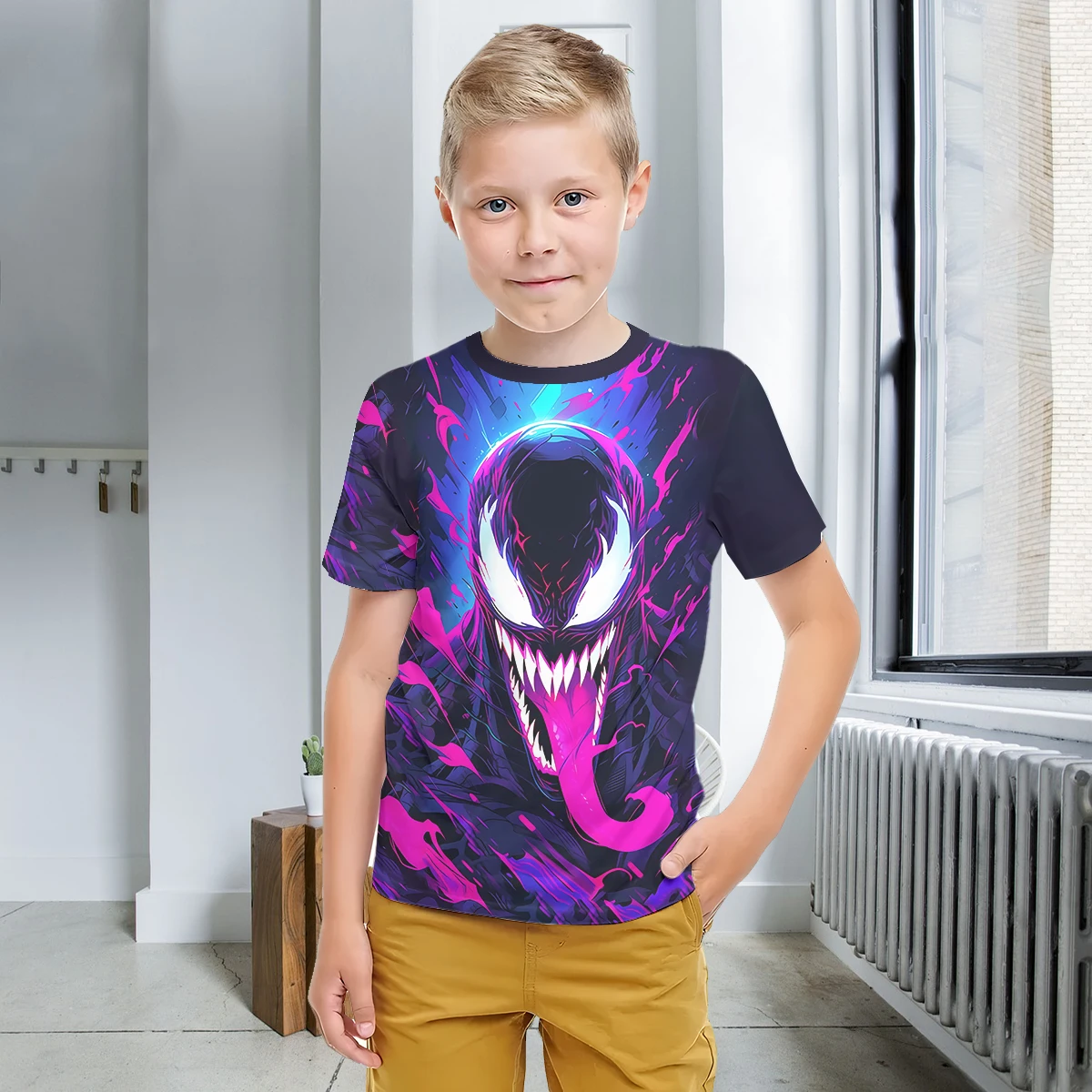 Liquid venoms venoms Print Baby Clothing 5 to 14 Years Male Outdoor Clothes for Children Boy Girl Child T-Shirt Top Shirts