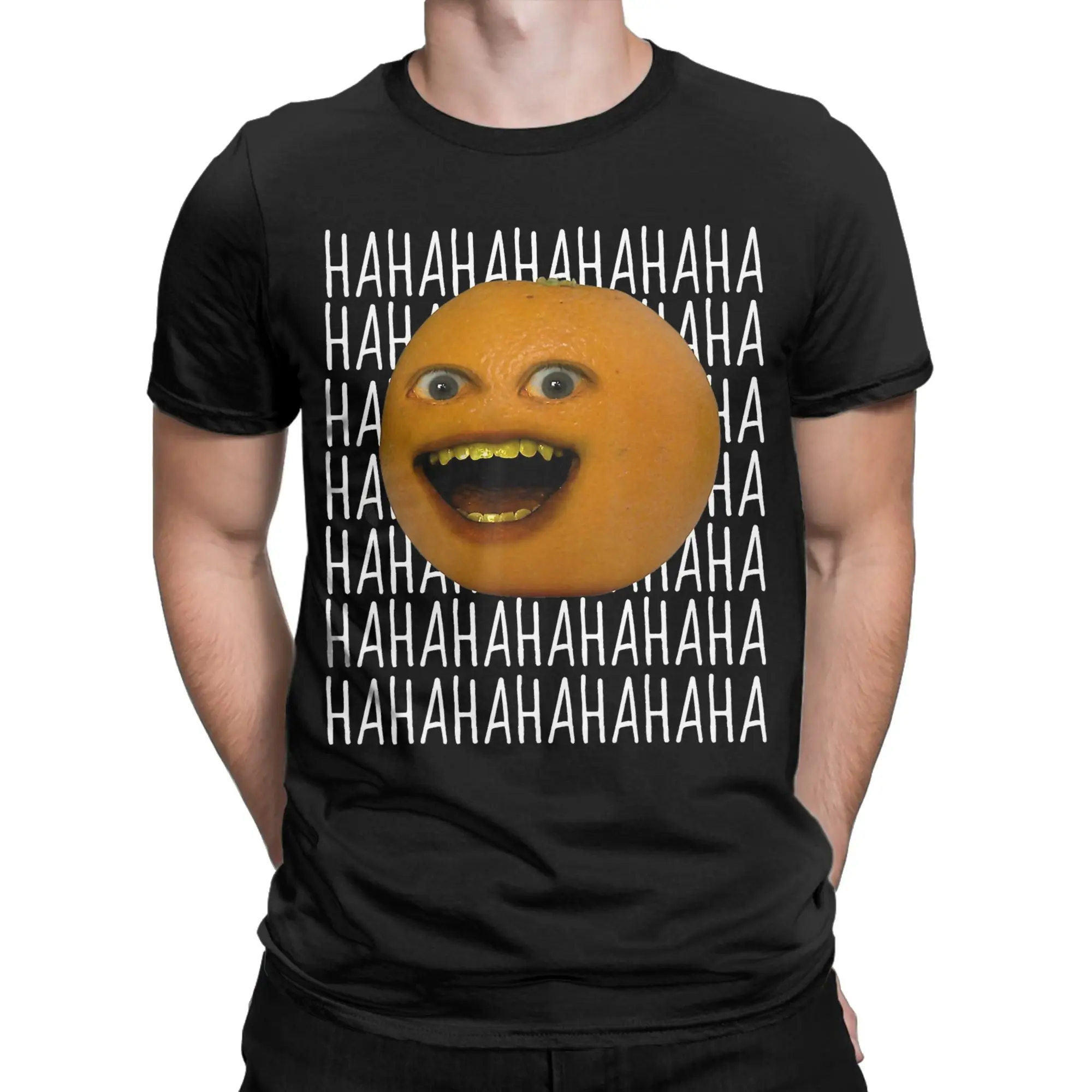 Annoying Orange Ha Ha Ha T-Shirt for Men Women  Humorous Cotton Tees Crewneck Short Sleeve T Shirt Gift Idea Clothing