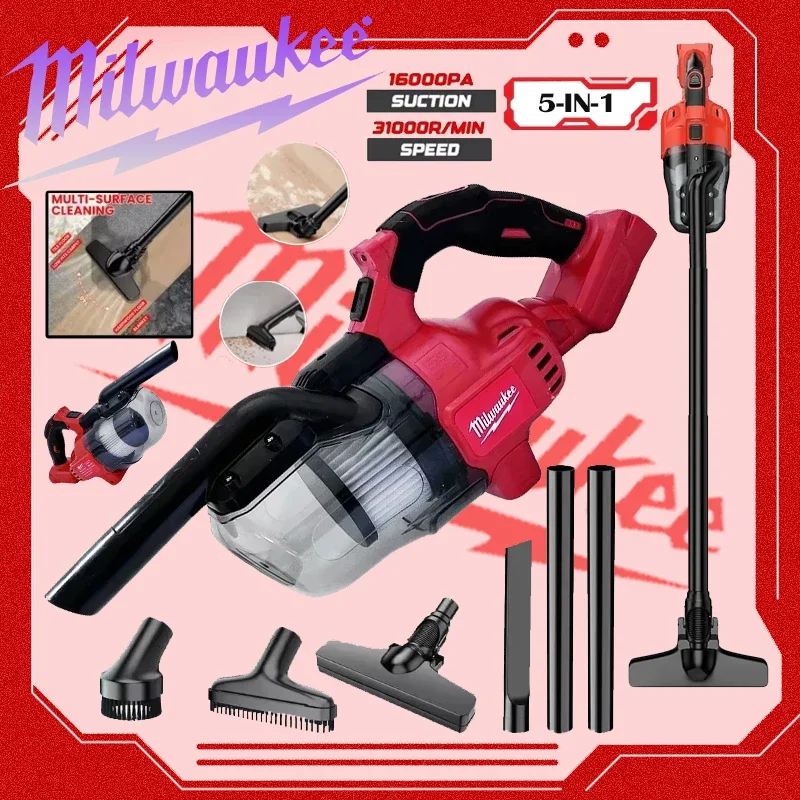 

Milwaukee светодиодный беспроводной электрический пылесос портативный бытовой промышленный строительный инструмент для чистки аккумулятор 18 В