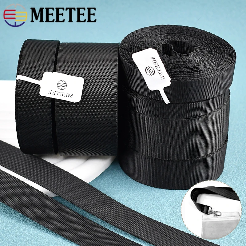 

5Meters 20-50mm Nylon Webbing Bag Strap Backpack Wide Tape Decorative Ribbon Pet Collar Safety Belt Band DIY Sewing Accessories