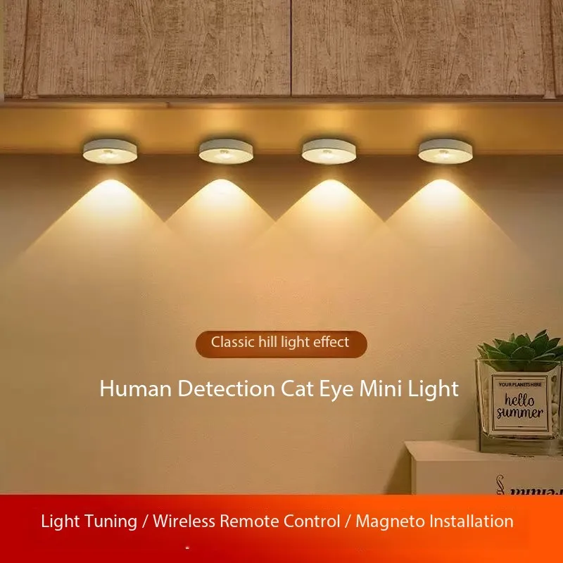 

PIR Motion Sensor LED Cabinet Light Dimmable Rechargeable Night Light Stair Closet Room Aisle Pipe Pole Detector Bulb