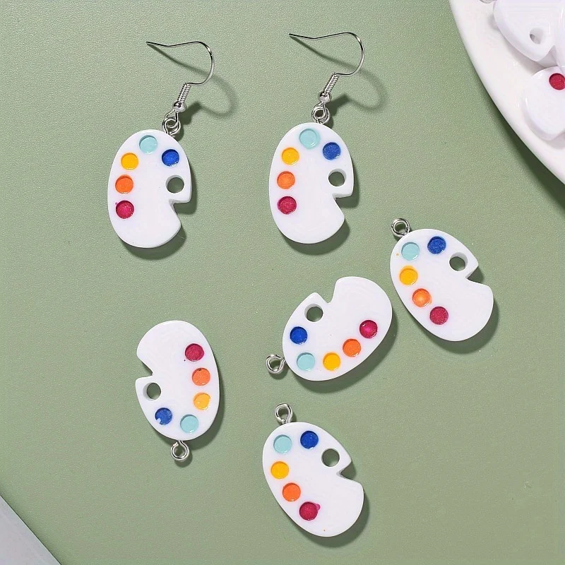 10pcs Resin Phone Charms Drawing Board Charms Pendant For Keychain Necklace DIY Jewelry Making Ornament