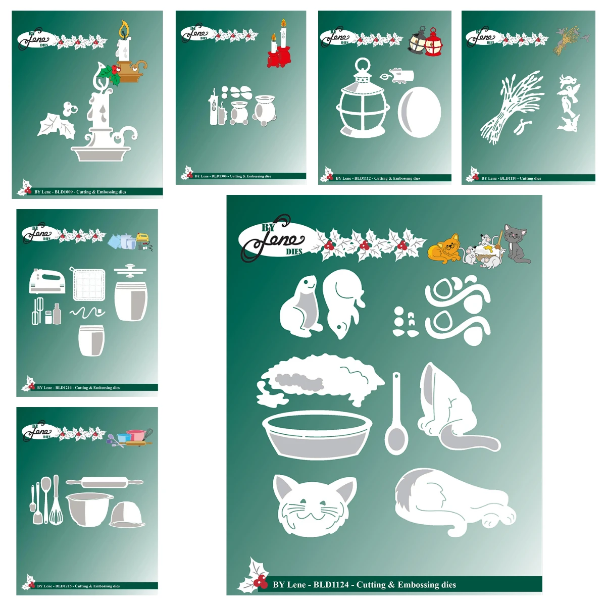 By Lene Candles Winter Christmas Household & Pet Lantern Cats & Mice Metal Cutting Dies for DIY Scrapbooking Diary July 2026 New