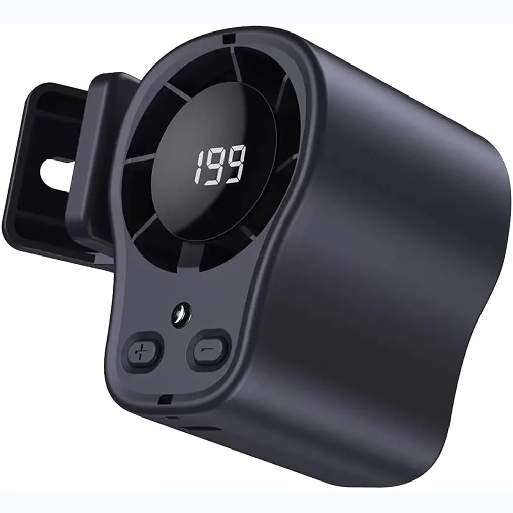 

USB Rechargeable Waist Mounted Cooling Car Fan with LED Display Umbrella Clip Neck Hanging Portable Mini Fan Outdoor Work Fan