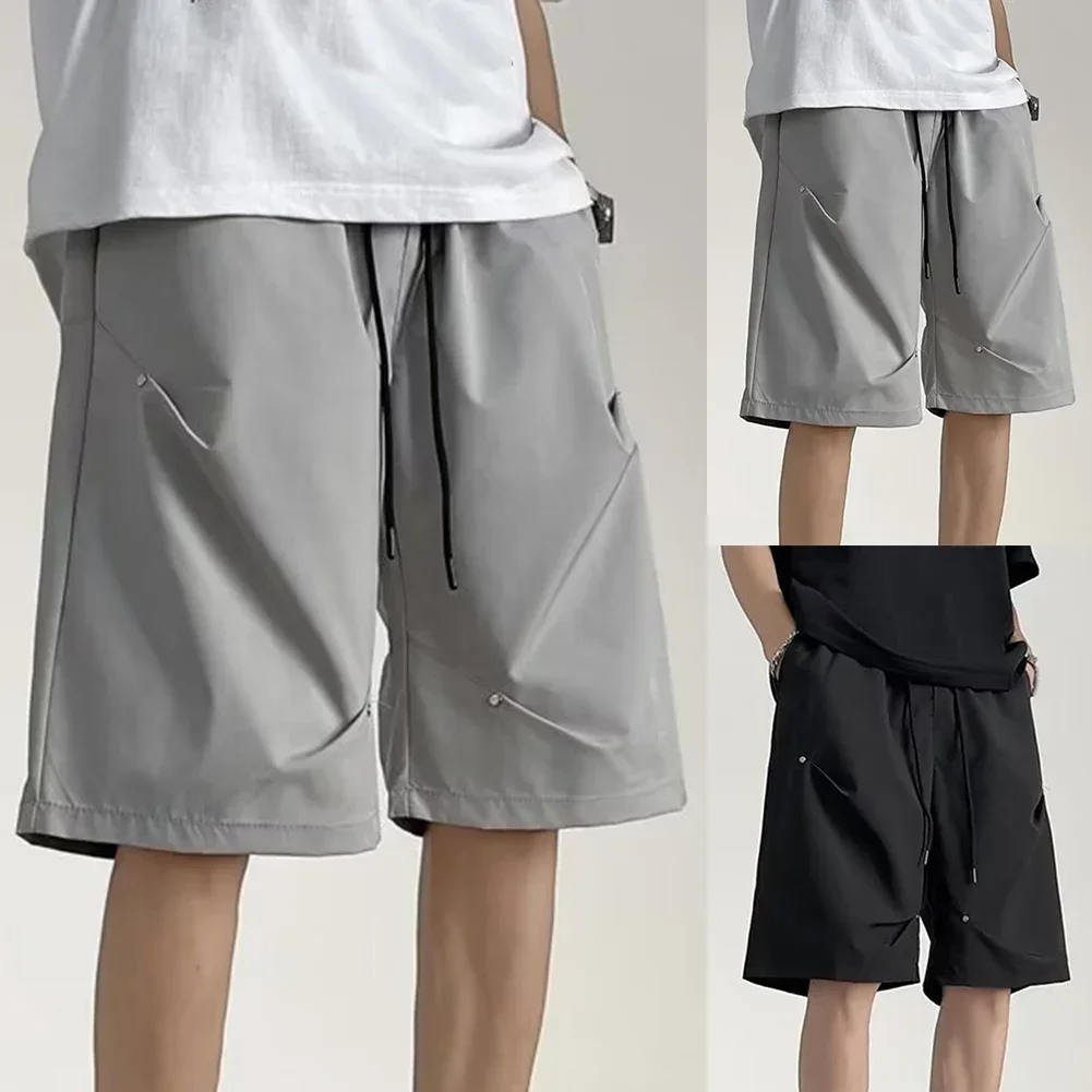 Pleated Design Casual Shorts Casual Shorts Quick Drying Pants Mens Outdoor Shorts Ice Silk Fabric Pleated Workwear Shorts