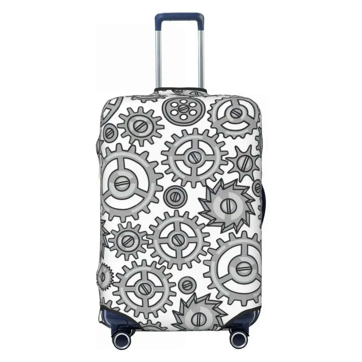 Steampunk Of  Gears In Doodle Luggage Protective Dust Covers Elastic Waterproof 18-32inch Suitcase Cover Travel Accessories