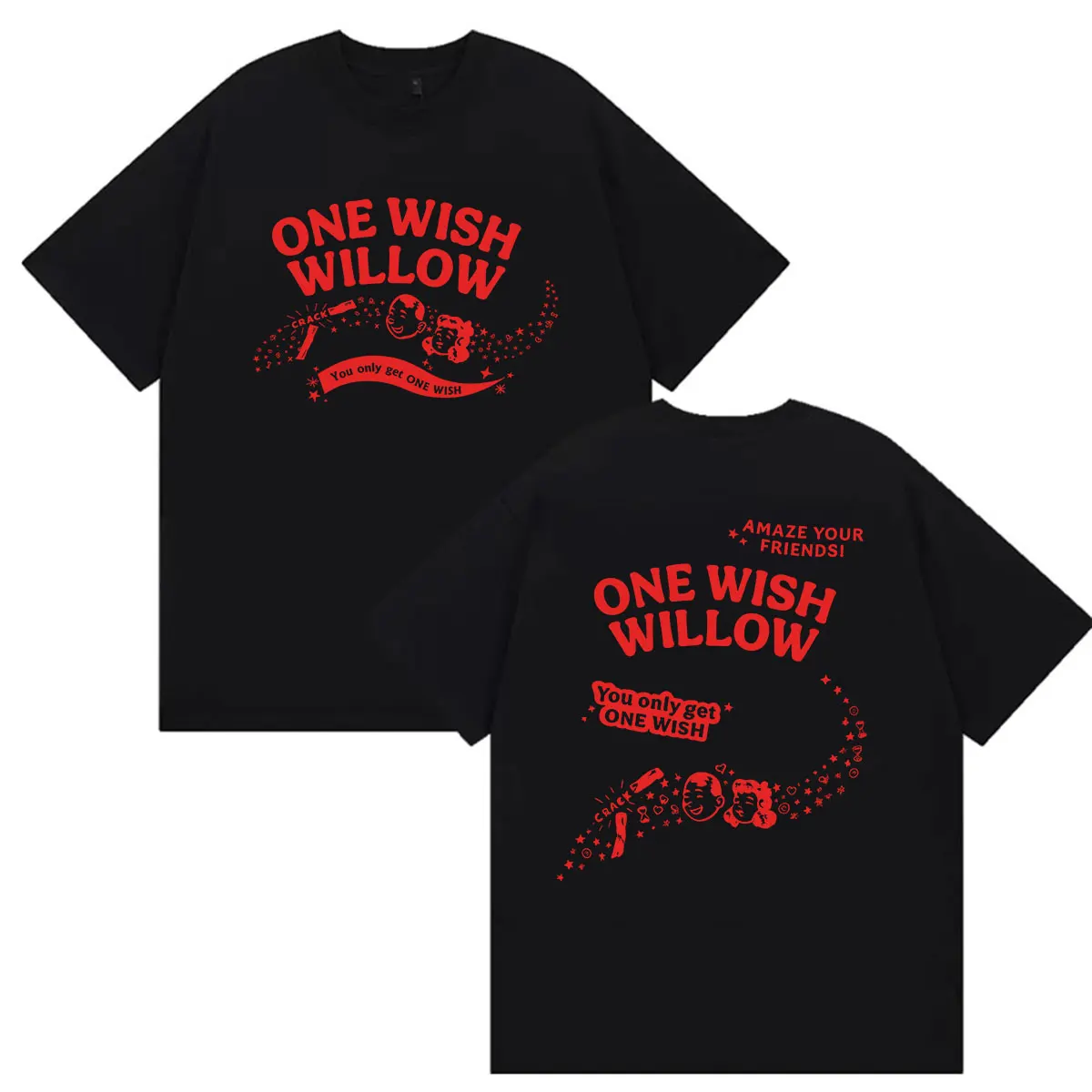 2026 Movie Obsession One Wish Willow Print T-Shirts für Herren und Damen – Modische Oversized T-Shirts aus hochwertiger Baumwolle für den Sommer – Detail 5