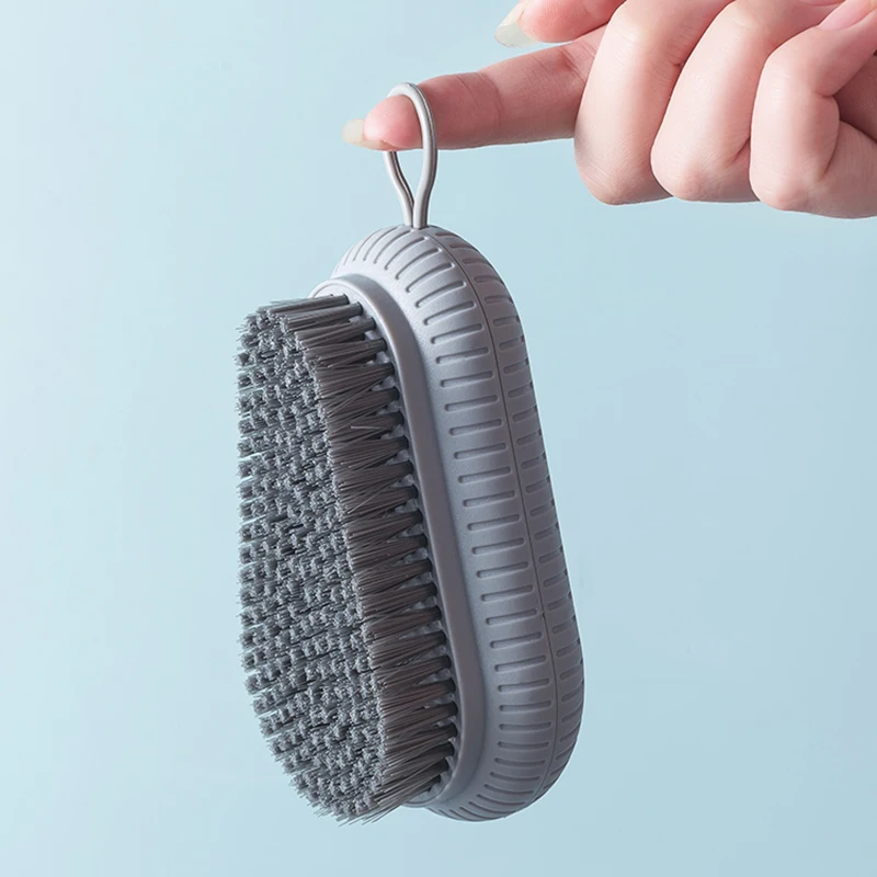 Brosse à récurer multifonctionnelle pour vêtements, fourrure douce, chaussures, ménage, minimaliste, poignée en plastique, brosse à linge, fournitures de livres