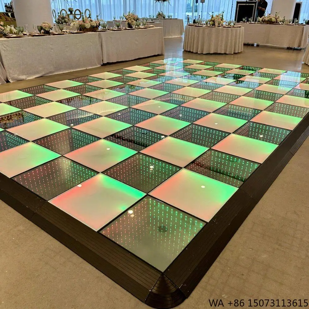 

Интерактивные светодиодные 3D-панели RGB из закаленного стекла IP65 с магнитным креплением для танцпола, белые прожекторы для ночных клубов
