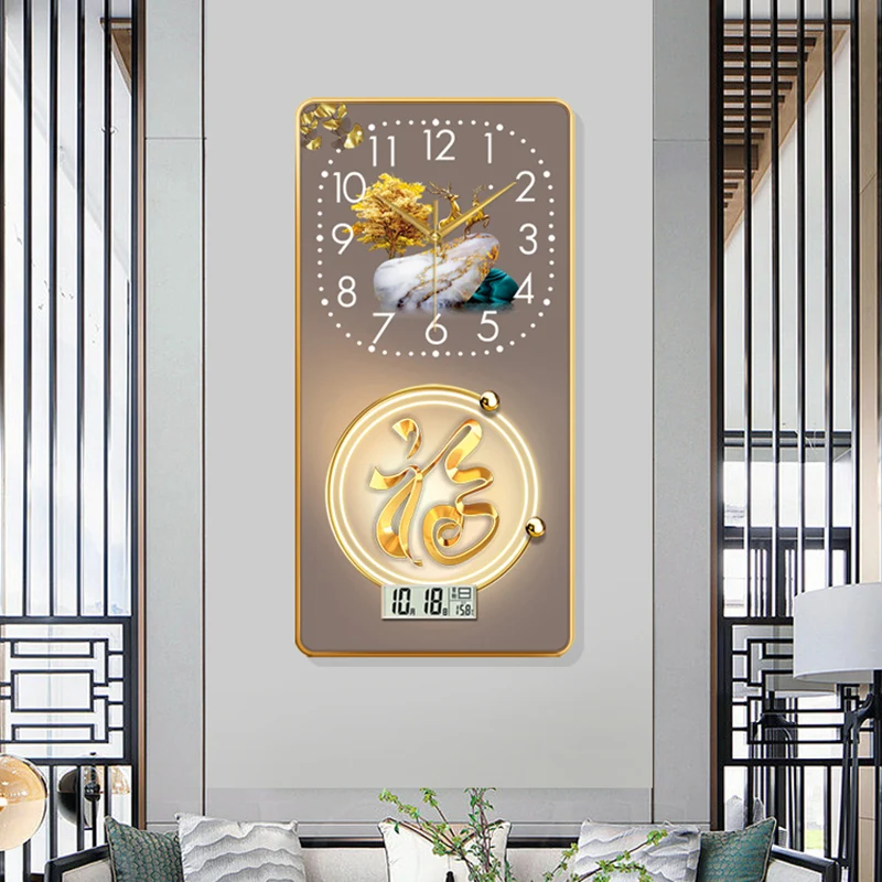 Hanging Decoration Wall Clock Fitment Bedroom Home Decor Living Room Study Wall Clock Luxury Minimalism Reloj De Pared Sala