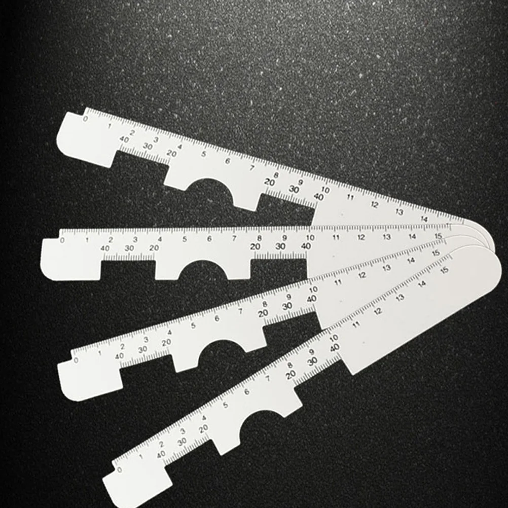 5 Pcs Glasses Pupil Distance Measurement Eye Pd Ruler Eyepiece Edge Lens Optical Sticks White Eyeglasses Tool